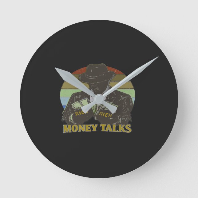 Reloj Redondo Mediano Gangster counting cash (Anverso)