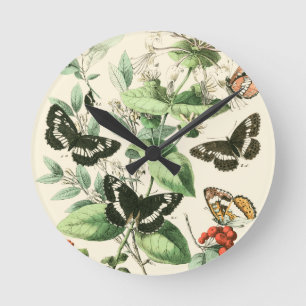 Reloj Redondo Mediano Garden of Butterflies and Flowers