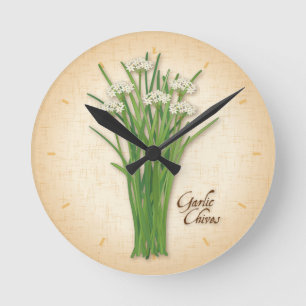Reloj Redondo Mediano Garlic Chives Herb Clock
