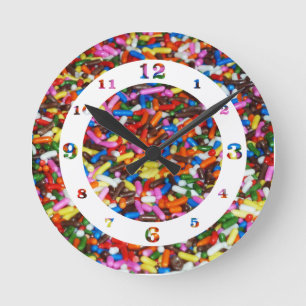 Reloj Redondo Mediano Gasas de helado numeradas