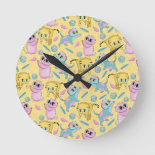 Reloj Redondo Mediano Gatitos