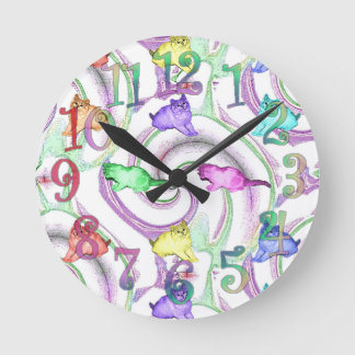 Reloj Redondo Mediano Gatitos Lollipop
