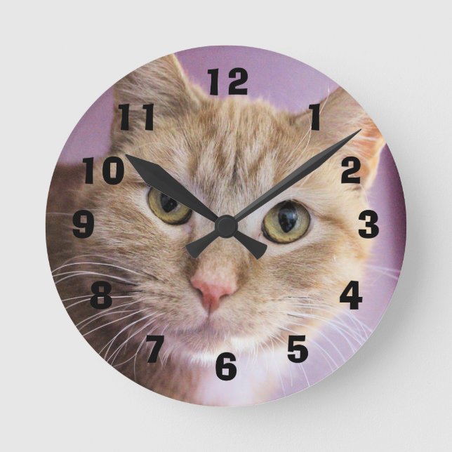 Reloj Redondo Mediano Gato (Anverso)