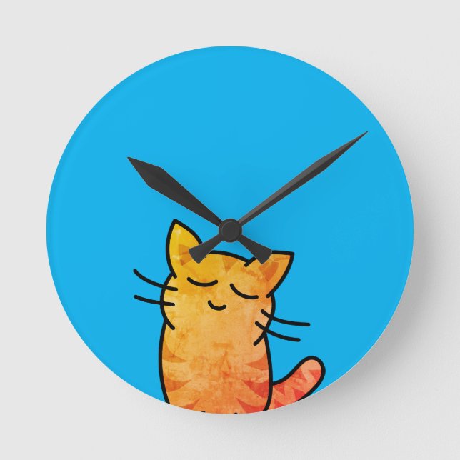 Reloj Redondo Mediano Gato (Anverso)
