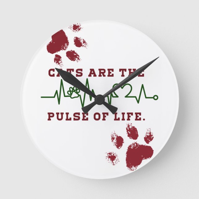 Reloj Redondo Mediano Gato (Anverso)