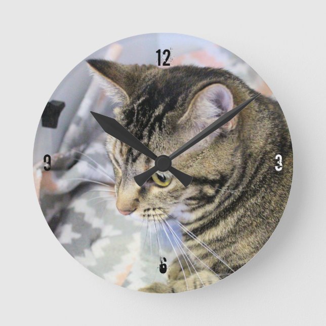 Reloj Redondo Mediano Gato (Anverso)