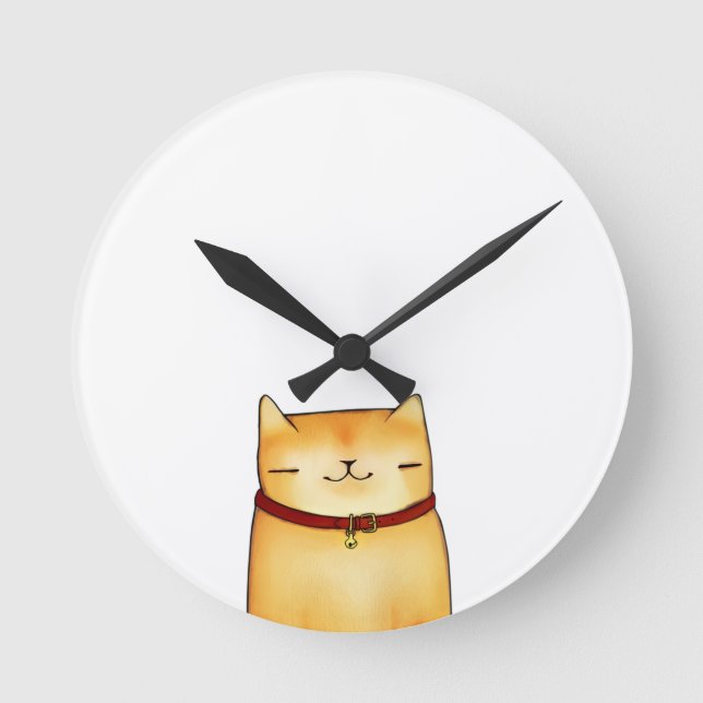 Reloj Redondo Mediano Gato (Anverso)