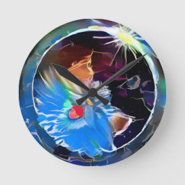 Reloj Redondo Mediano Gato 6 - Eclipse solar