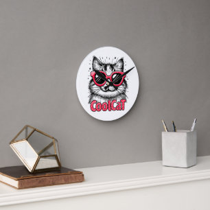 Reloj Redondo Mediano Gato Cool 1