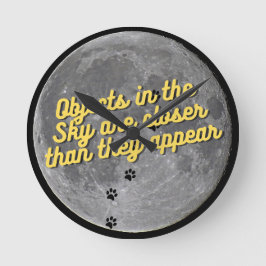 Reloj Redondo Mediano Gato en la luna