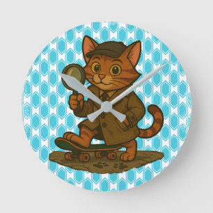 Reloj Redondo Mediano gato gracioso