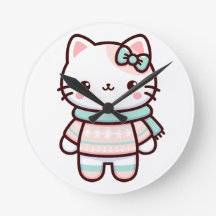 Gato kawaii lindo en suéter