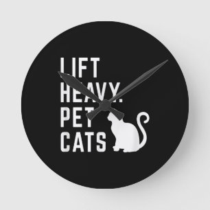 Reloj Redondo Mediano Gatos Mascotas pesados elevables - Divertido entre