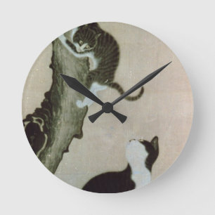 Reloj Redondo Mediano Gatos, siglo XVII (tinta en la seda)