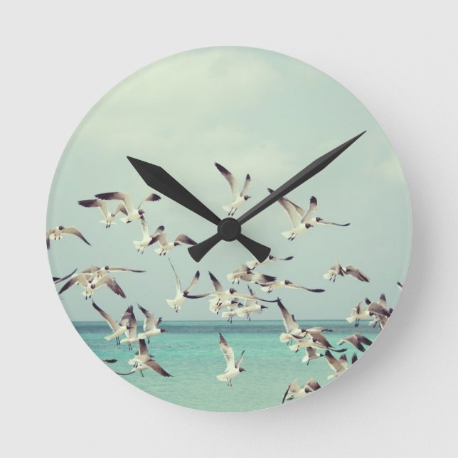 Reloj Redondo Mediano Gaviotas (Anverso)