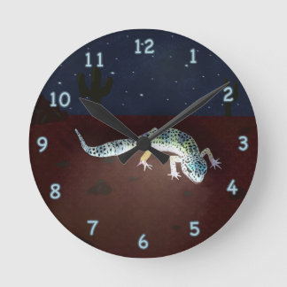 Reloj Redondo Mediano Gecko arcoiris