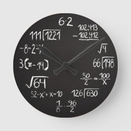 Reloj Redondo Mediano Geek Math Wall Clock