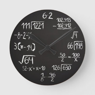 Reloj Redondo Mediano Geek Math Wall Clock