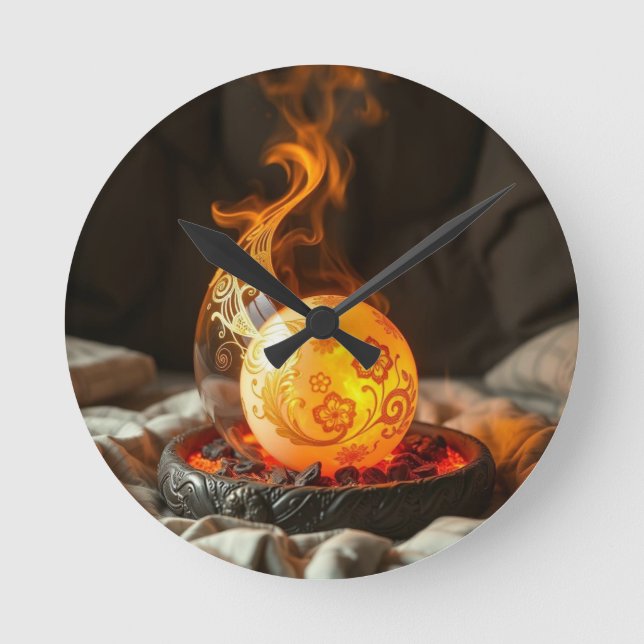 Reloj Redondo Mediano Geheimnisvolle Dracheneier – Ursprung des Feuers (Anverso)