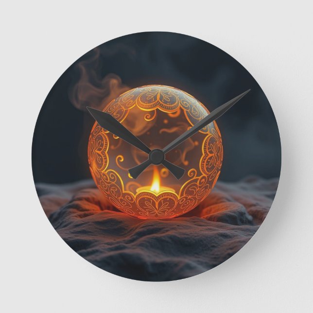 Reloj Redondo Mediano Geheimnisvolle Dracheneier – Ursprung des Feuers (Anverso)