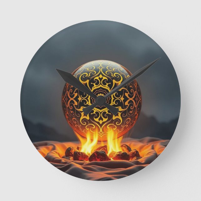 Reloj Redondo Mediano Geheimnisvolle Dracheneier – Ursprung des Feuers (Anverso)