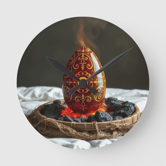 Reloj Redondo Mediano Geheimnisvolle Dracheneier – Ursprung des Feuers (Anverso)