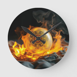 Reloj Redondo Mediano Geheimnisvolle Dracheneier – Ursprung des Feuers