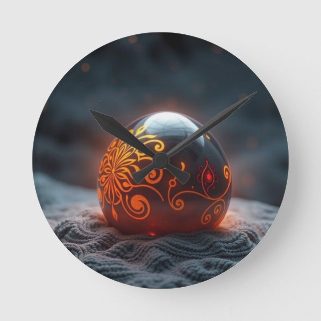Reloj Redondo Mediano Geheimnisvolle Dracheneier – Ursprung des Feuers (Anverso)