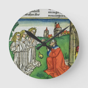 Reloj Redondo Mediano Génesis 18 2 Abraham y los tres ángeles, del th