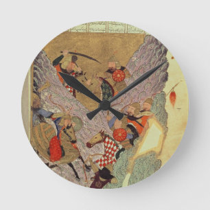 Reloj Redondo Mediano Genghis Khan (c.1162-1227) que lucha a los chinos