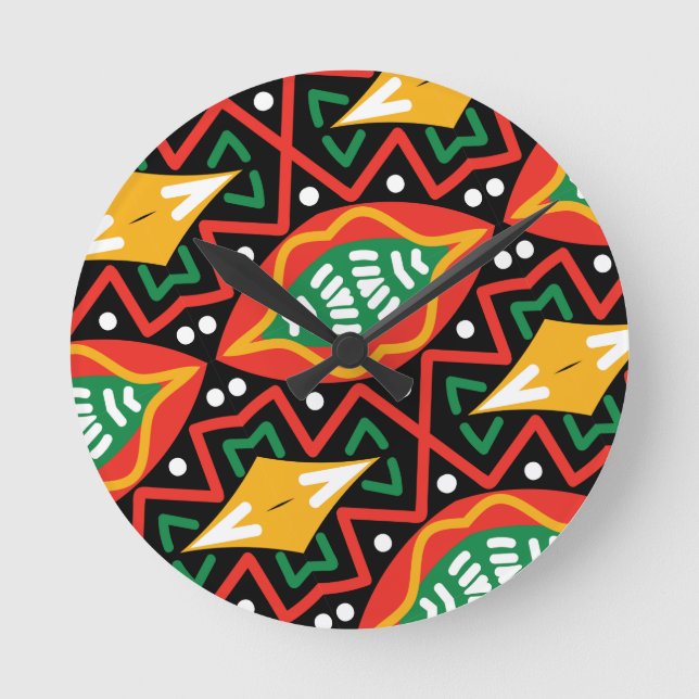 Reloj Redondo Mediano Geografía del mes de la historia negra (Anverso)