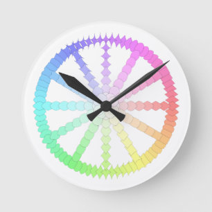 Reloj Redondo Mediano geometría de rueda de evolución de polígono
