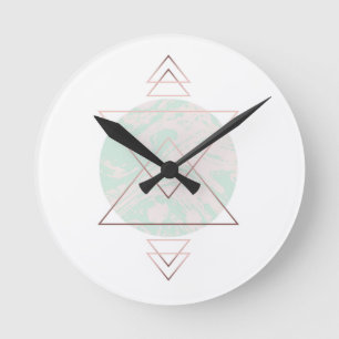 Reloj Redondo Mediano Geometric Abstract Art Design