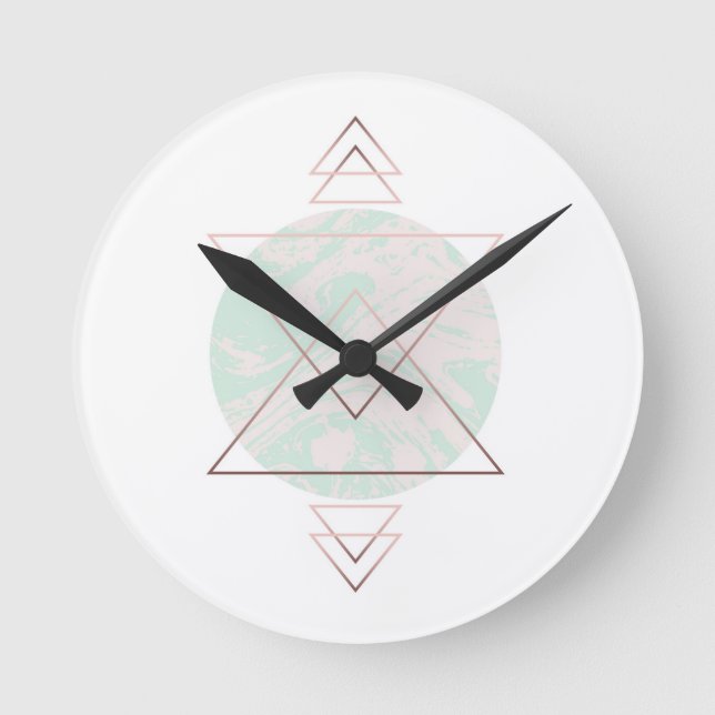 Reloj Redondo Mediano Geometric Abstract Art Design (Anverso)