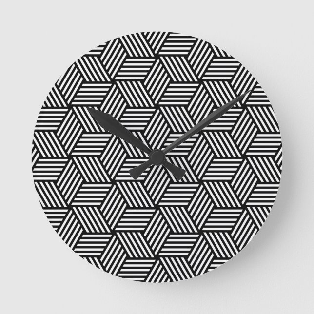 Reloj Redondo Mediano Geometric pattern art design (Anverso)