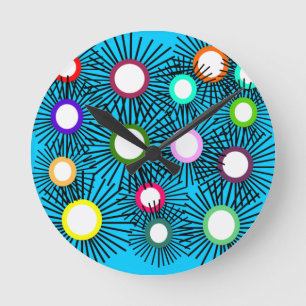 Reloj Redondo Mediano Geometric Spike Balls 