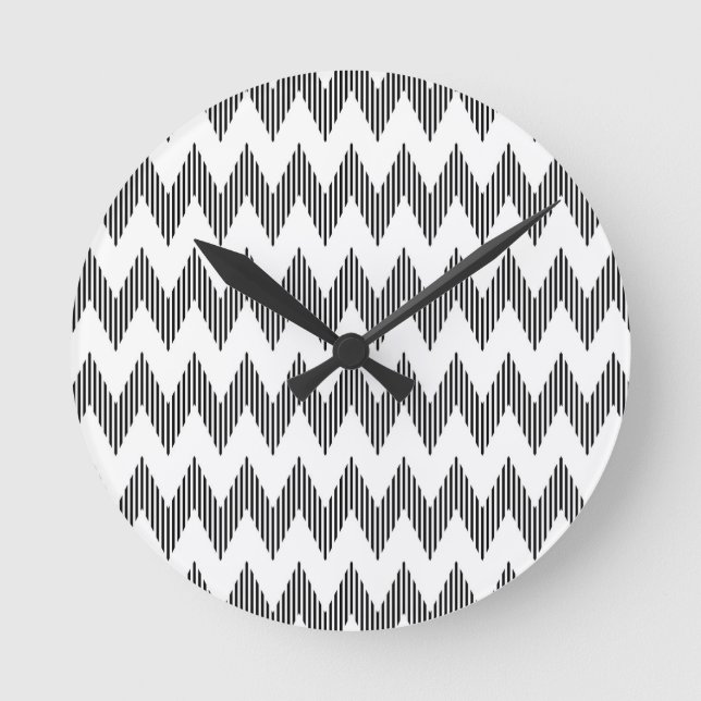 Reloj Redondo Mediano Geometric zigzag pattern (Anverso)
