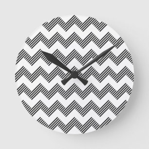 Reloj Redondo Mediano Geometric zigzag pattern