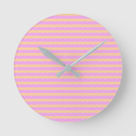 Reloj Redondo Mediano Geométrico Rosa