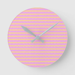 Reloj Redondo Mediano Geométrico Rosa