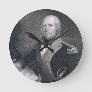 Reloj Redondo Mediano George Rogers Clark (1752-1818) grabado por Thomas