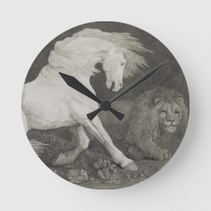 Reloj Redondo Mediano George Stubbs el   que un caballo Affrighted por