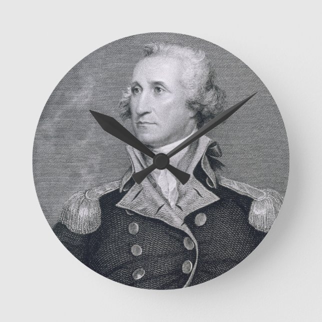 Reloj Redondo Mediano George Washington, grabado por Asher Brown Durand (Anverso)