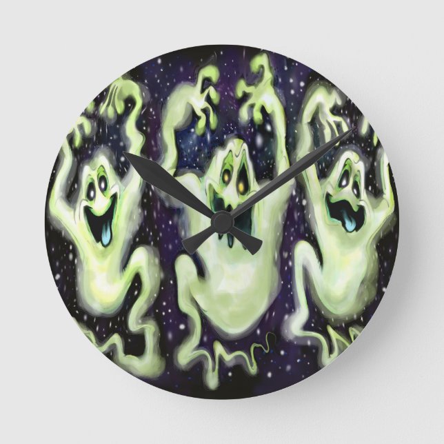 Reloj Redondo Mediano Ghostly Trio (Anverso)
