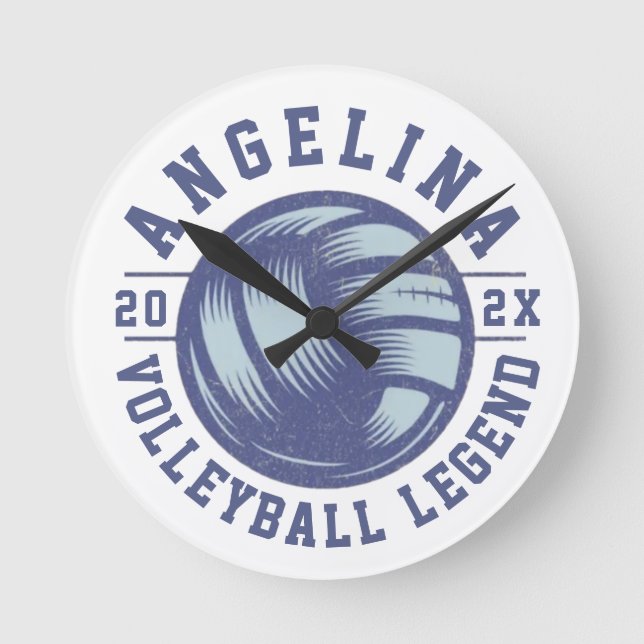 Reloj Redondo Mediano Gift with personalized name for volleyball players (Anverso)