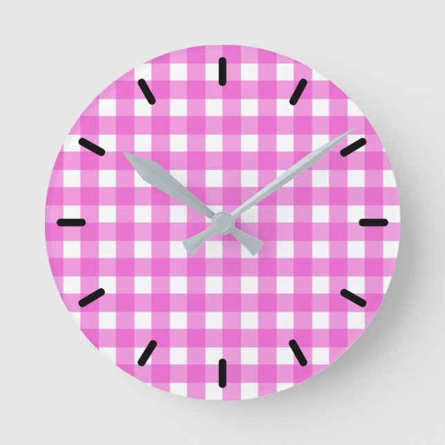 Reloj Redondo Mediano Gigante rosa (Anverso)