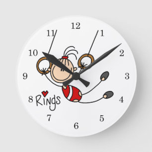 Reloj Redondo Mediano Gimnasta en anillas