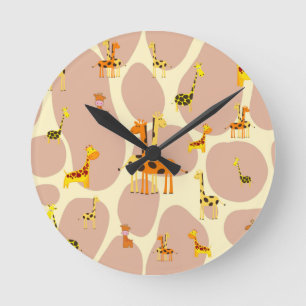 Reloj Redondo Mediano Girafas
