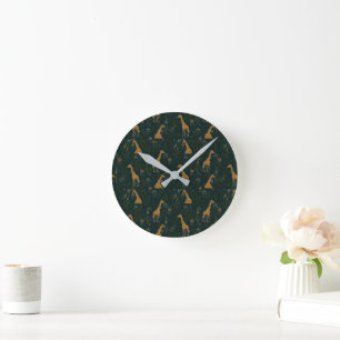 Reloj Redondo Mediano Giraffe Hangout Tropical