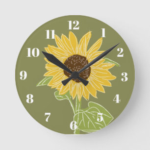 Reloj Redondo Mediano Girasol